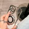 iPhone 17 Pro Max Магнитный Держатель Гальванизированный Прозрачный Защитный Чехол