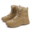 Мужские ботинки для пустыни, мужские повседневные коричневые короткие армейские ботинки, нескользящие, большого размера, походная обувь