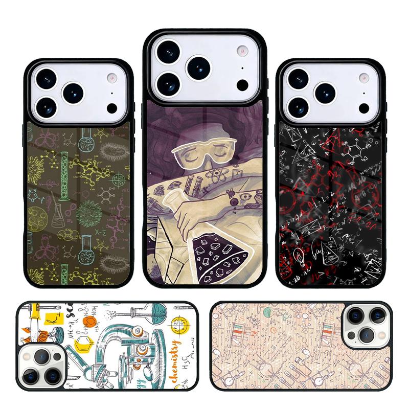 Винтажный Бесшовный Чехол для Телефона с Химической Лабораторией для iPhone 17 AIR 16 Pro Max 15 14 Pro 11 12 13 Ударопрочный Силиконовый Чехол