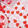 20/40/60pcs Valentine's Day Heart-shaped Gemstone Decoration, Red Pink Plastic 3D Heart-shaped Wedding Rock Vase Filling, Bowl Filling, Handicrafts