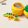 Держатель для заколок в виде ананаса, 3D-печатная фигурка дракона, Креативные игрушки-антистресс, Фигурка с подвижными суставами, Двойная функция: Хранение, Декорация, Игрушка, Гибкое снятие стресса