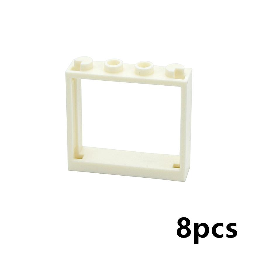 City Window Building Up Cubes Custom Build House Door Frame Glass Bricks Parts Fits 60594 60616 60621 60596 MOC Educational Tool Parts Fo
