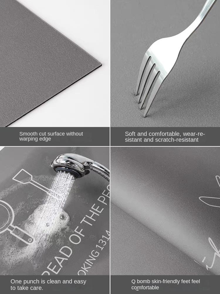 2 шт. Современный простой коврик из диатомовой грязи с длинной полосой, впитывающий масло, быстросохнущий напольный коврик, бытовой нескользящий кухонный коврик