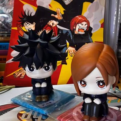Горячие 5 шт. Аниме Jujutsu Kaisen Фигурка Итадори Юдзи Годзё Сатору Фусигуро Мегуми Кугисаки Милый Игрушечный Автомобиль Украшение ПВХ Модель Подарок