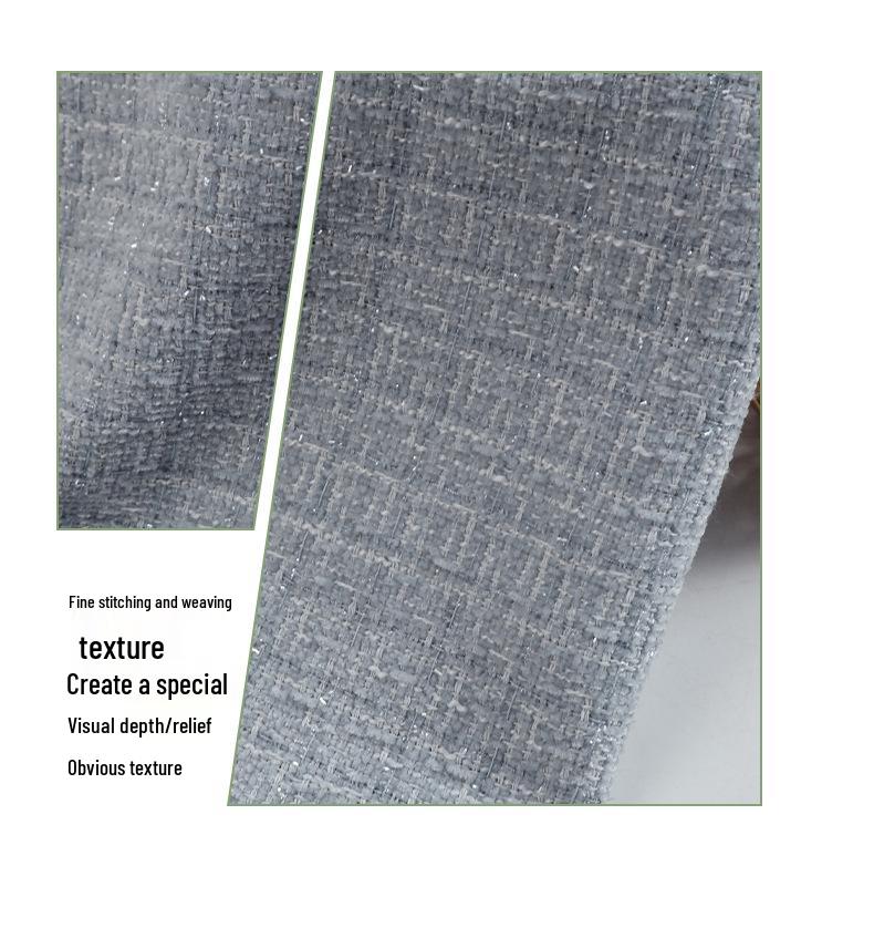 150cm Wide Korean Japanese Style Thick Weave Flannel Fabric - Polyester Wool Blend, Lightweight, Plain Colors, Ideal for Spring/Summer.