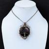 Tree Of Life Purple Flash Labradorite Gemstone Handmade Copper Wire Wrap Jewelry Pendant For Women