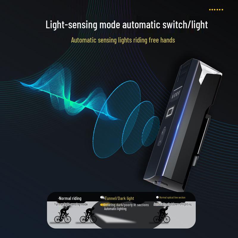 High Brightness Bicycle Light with TYPE-C Charging & Digital Display for Night Riding