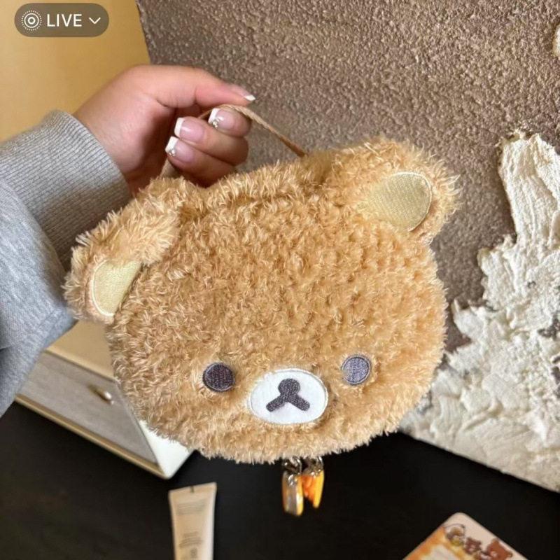 Rilakkuma New Style Plush Storage Bag Japanese Cute Creative Large Capacity Cosmetic Bag Instant Camera Ccd Organizer Bag