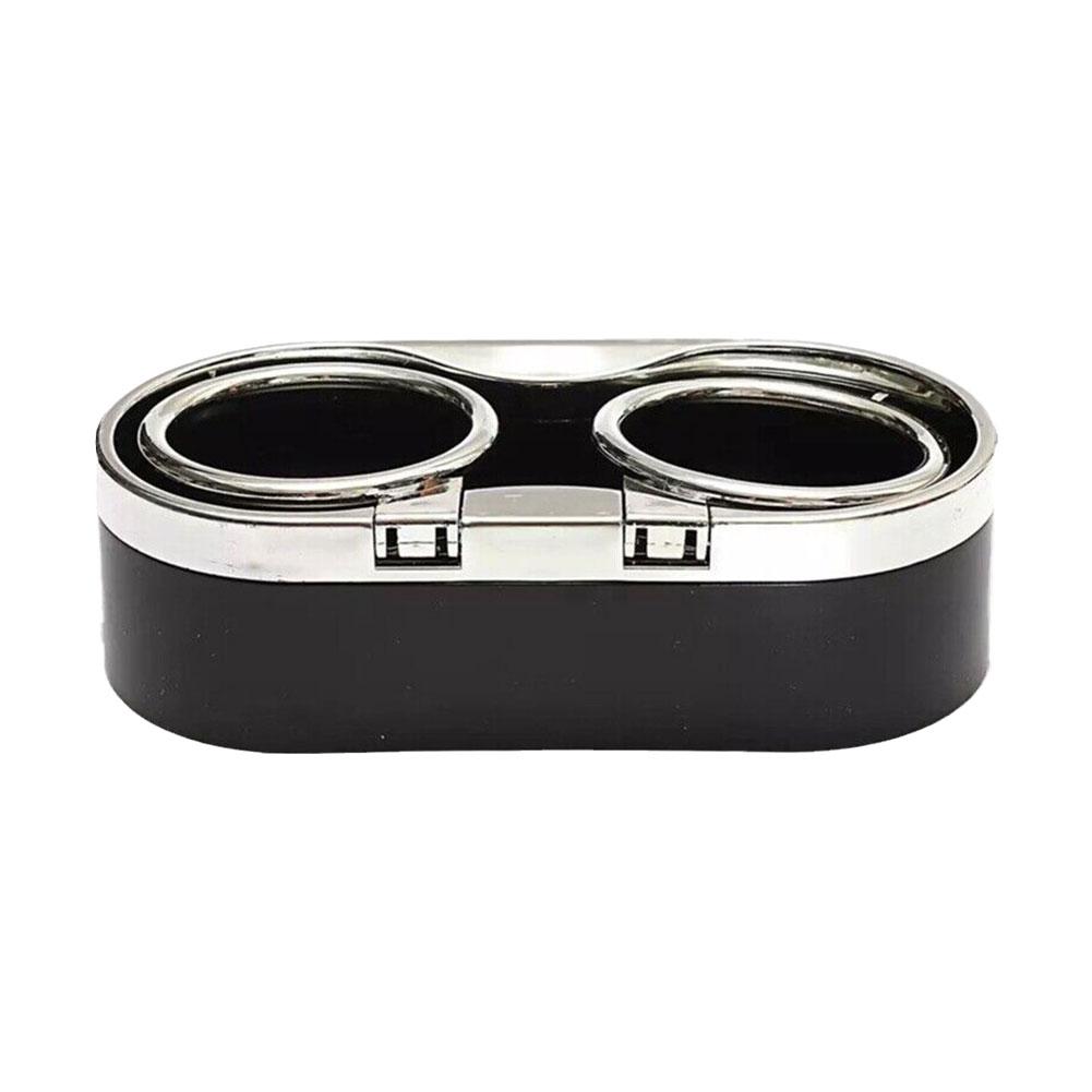 Автомобильный подстаканник с двумя отверстиями для напитков, черный многофункциональный портативный ящик для хранения в автомобиле, подставка для бутылок, аксессуары для интерьера