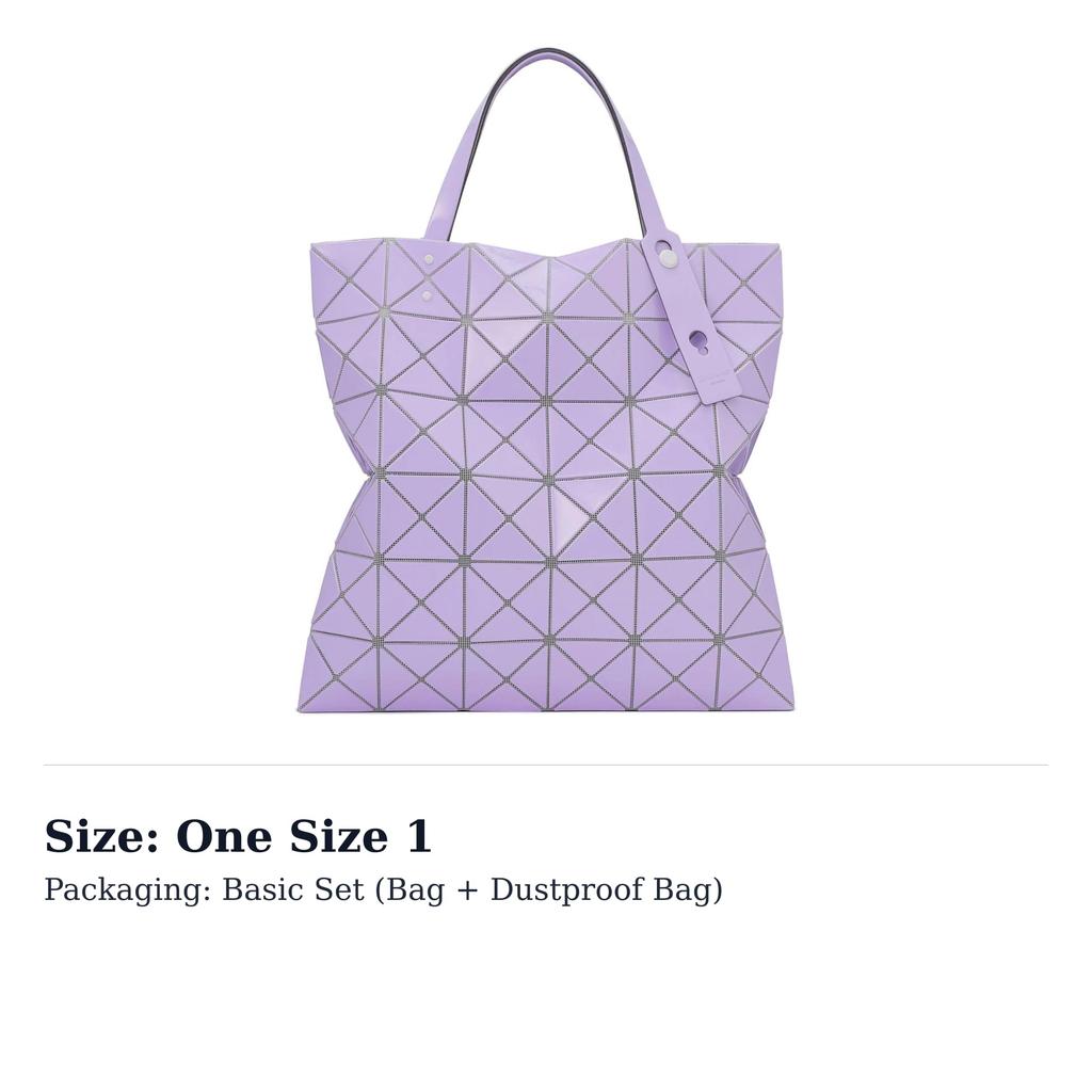 ISSEY MIYAKE Polyvinyl Chloride Resin Tote Bag, Shopping Bag, Handbag Regular Women's Lavender BB41-AG603-80
