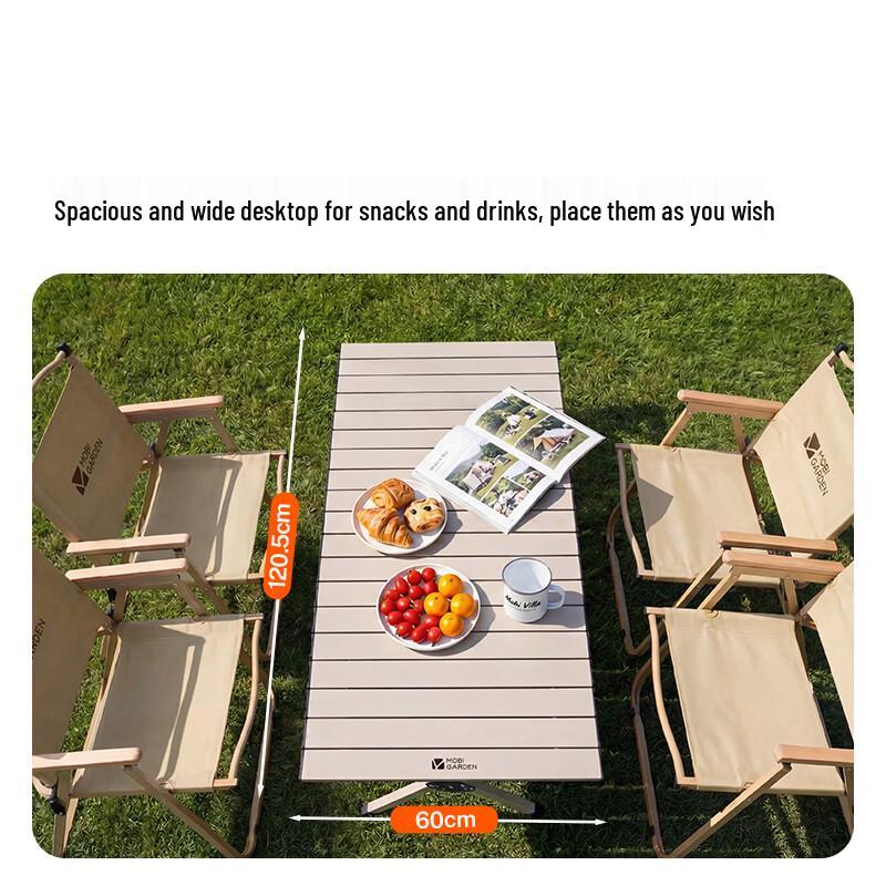 Mobigarden Mountain Stream Carbon Steel Folding Camping Table