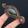Natural Labradorite,Larimar Gemstone Handmade Copper Wire Wrap Pendant 3.54 T4W88