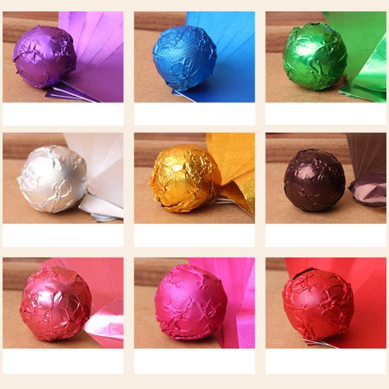 100шт 8см алюминиевая упаковочная фольга шоколадные конфеты пищевая бумажная упаковка декор