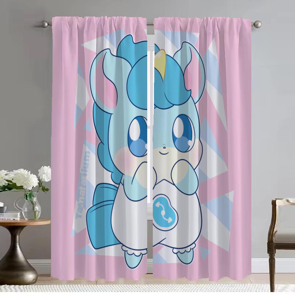 Шторы Himitsu No Cocotama для спальни, затемняющие шторы для украшения на Хэллоуин, 2-панельные шторы для домашнего интерьера