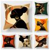 Vintage Figure Illustration Pillow Cover 45x 45cm Bedroom Sofa Decorative Cushion Cover Four Seasons Universal Variety Optional