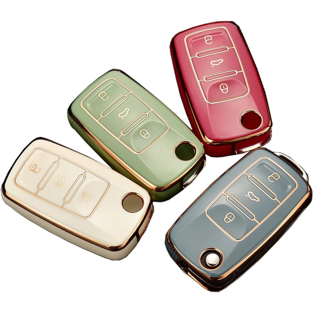 Чехол для брелока Volkswagen, высококачественный мягкий TPU защитный чехол для брелока на 360 градусов Volkswagen Jetta Golf Polo MK6 Passat Tiguan брелок