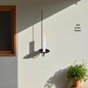 Modern Minimalist L-Shaped Black Metal Wall Candle Holder