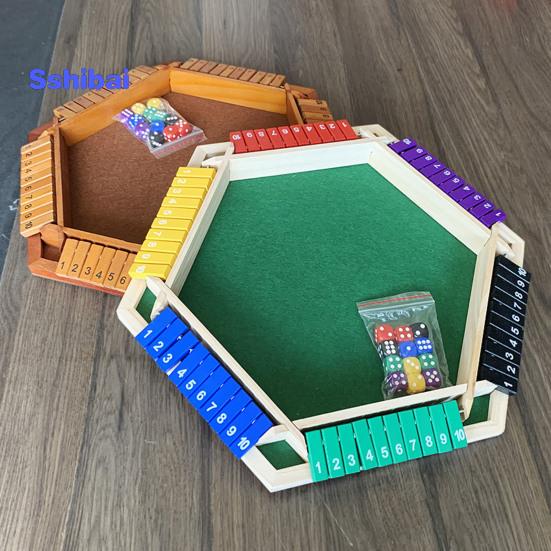 Настольная игра «Закрой коробку» с 12 кубиками, для 1–6 игроков Дети Взрослые Семейное развлечение Обучающая стратегия математических чисел Деревянная настольная игра Подарок на день рождения