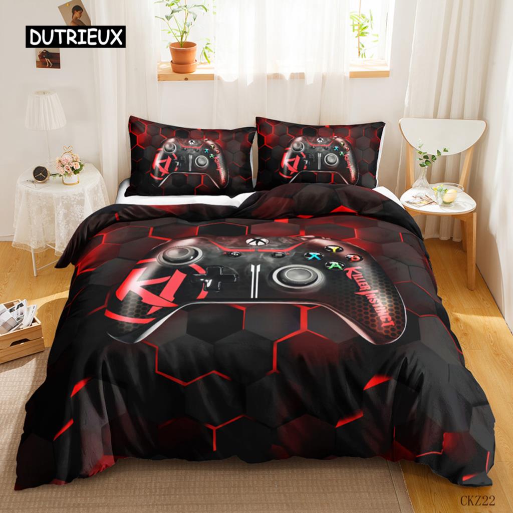Комплект постельного белья Game Duvet Cover Set Game Contoller для детей, мальчиков, подростков, игровой комплект постельного белья Double Queen King Size из полиэстера