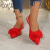 Fashion Flat Comfortable Single Shoes Women 2025 New Women Pointed Toe Shoes Rubber Sole Bow Sandals