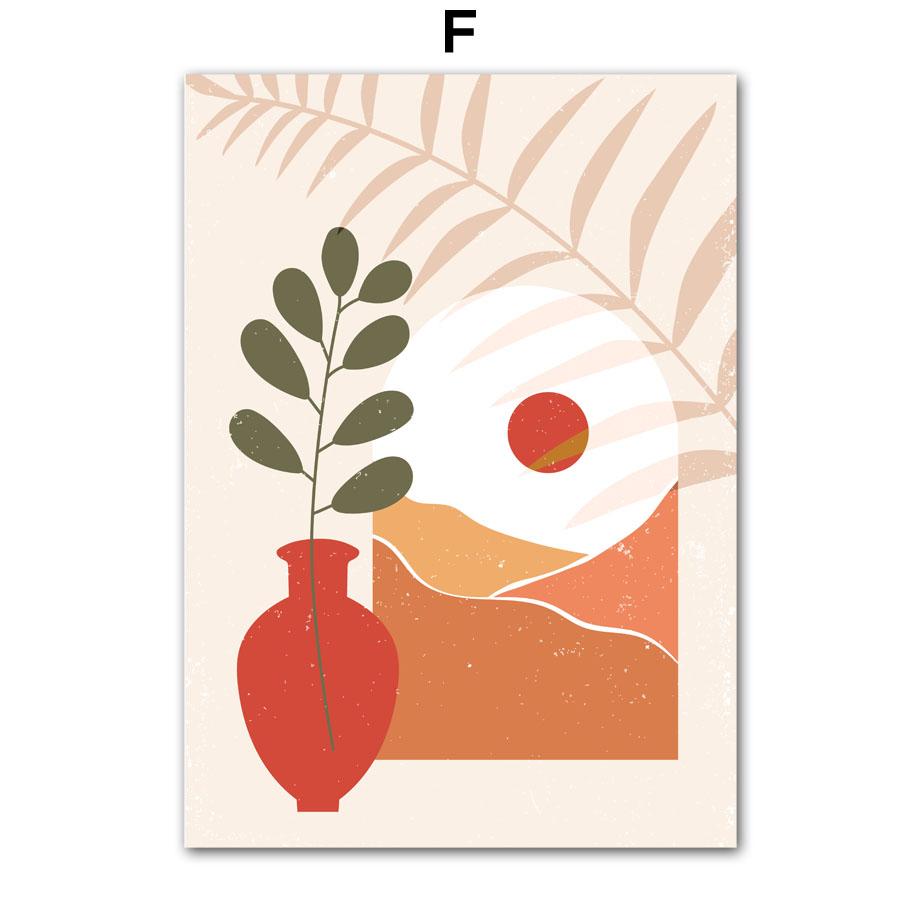 Настенная картина на холсте, красная, желтая линия, девушка, ветка ивы, минималистичные украшения для гостиной, постеры и принты, настенные панно