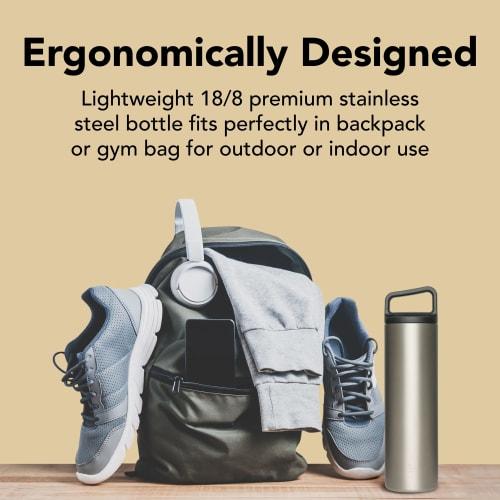 MiiR, Climate+ Vacuum Insulated Wide Mouth Bottle, Carbon Offset, No Plastic Lid, Black, 20 oz