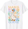 Хлопковая футболка с цветочным принтом Мама Гусыня Милая Повседневная футболка ко Дню Матери
