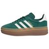 Gazelle Bold Collegiate Green Women Sneakers Off-White Gold-Metallic JI0325