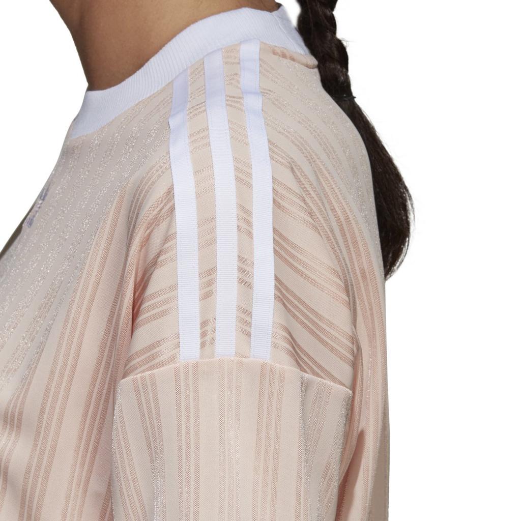 adidas Оригинальные спортивные модели Lifestyle Series, однотонное платье средней длины с круглым вырезом и коротким рукавом, женские платья, розовое, CE5589