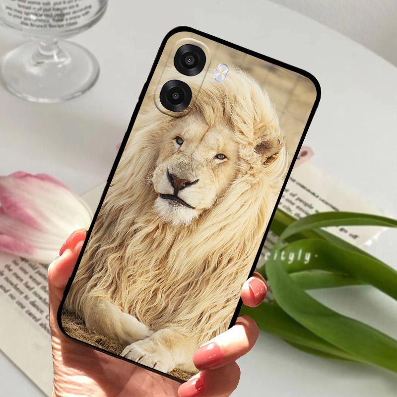 Чехол для Oppo A6X Модный Чехол-накладка из Силикона и Мягкого ТПУ с Изображением Льва и Волка Для Oppo A 6 X OPPOA6x 4G 5G Защитный Чехол для Камеры CPH2783