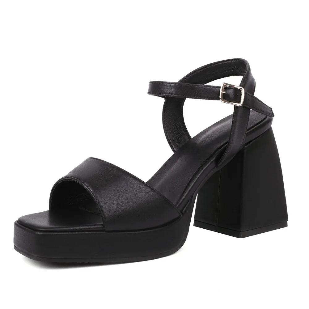 Fashion 2025 Summer Women Platform Pumps Fashion Woman Shoes All Match Block Heel Ladies Sandals sandales femme dropship