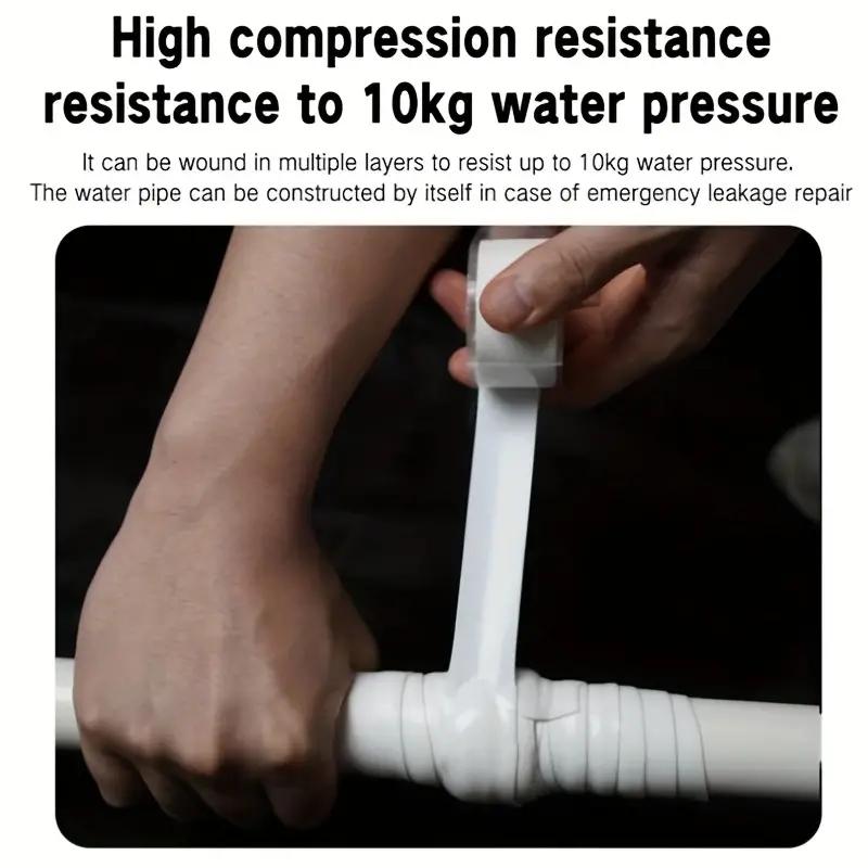 Водонепроницаемая лента из сверхпрочного волокна: Мгновенно остановите утечку и отремонтируйте любую трубу в ванной или на кухне!