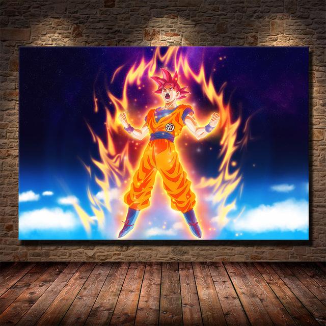 Классический японский аниме Dragon Ball Goku плакат холст картина детский подарок росписи гостиная спальня дома настенная картина украшение без рамки