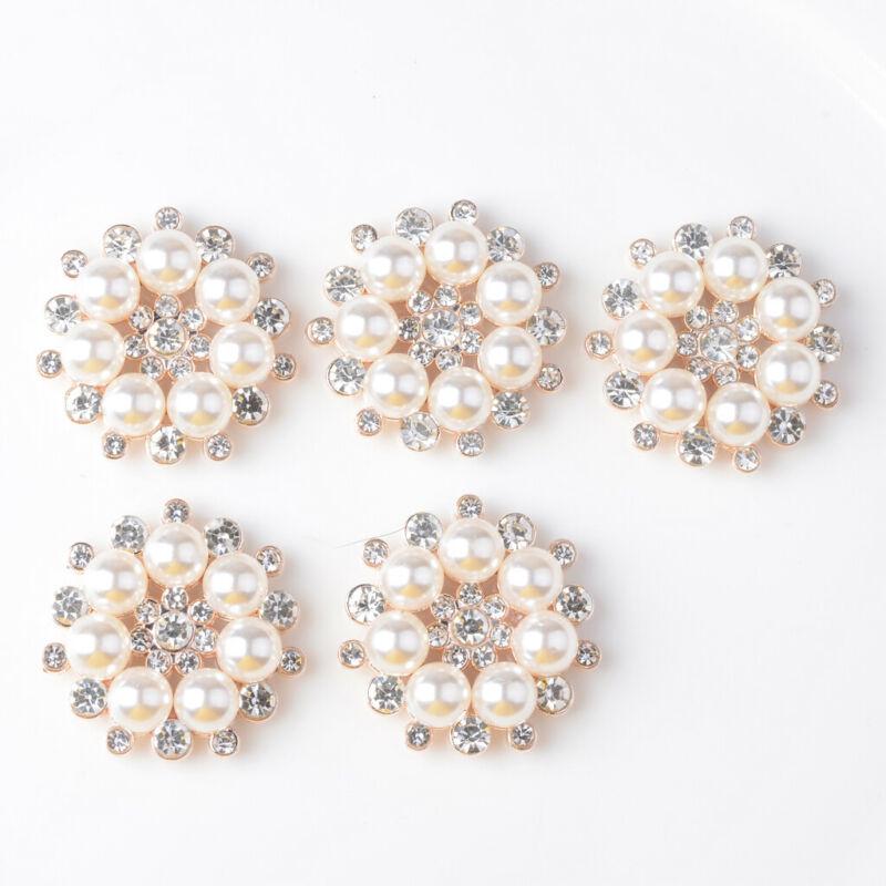 Элегантная пуговица с искусственной плоской спинкой, изысканные украшения, жемчуг, кристалл, цветок, горный хрусталь