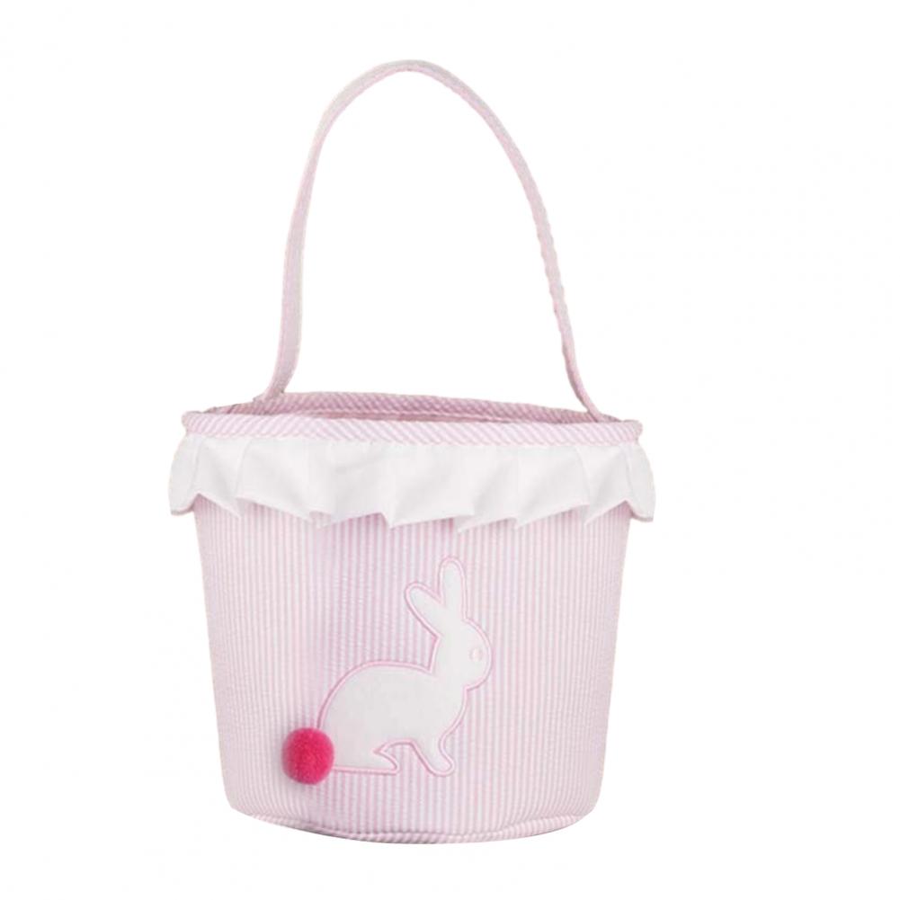 Easter Storage Bag Милый Ведерко-Кролик С Длинными Ушами и Хвостом Ручное Мягкая Ткань Держатель для Конфет Для Праздничных Вечеринок Пикников Декор