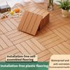 10 Pieces of Wood Plastic Flooring Splicing Waterproof Balcony Outdoor Balcony Flooring Kit, Durable and Easy To Clean