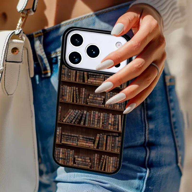 Читать книги Библиотека Книжная полка Чехол для телефона Для iPhone 17 Air 14 15 13 12 Max Чехол Для Apple 16e 11 Pro Max Plus Coque