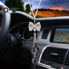 Блестящие подвески для автомобиля со стразами, украшение на зеркало заднего вида со шнурком, простая в установке подвеска в виде ловца солнца