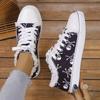 Large Size Flat Bottom Graffiti Canvas Shoes Women 2025 New Ethnic Style Lazy Canvas Shoes Lightweight Board Shoes