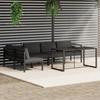 Day and Night - Day and Night Garden Furniture Set 6 Pieces and Anthracite Gray Aluminum Cushions