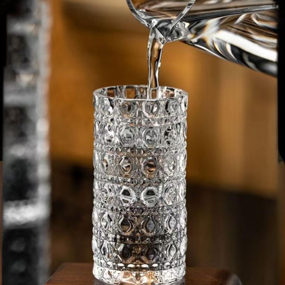 2/4 шт., Японский классический маленький винный бокал, Стакан для шотов из стекла с алмазной текстурой, Бытовой маленький бокал для ликера, Бокал для саке