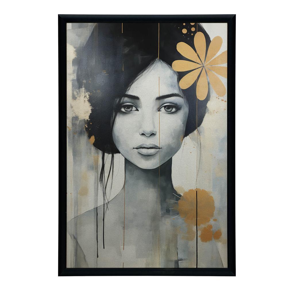 Kobieta Z Kwiatem We Włosach Kobieta Z Kwiatem We Włosach, 40X50 Cm, Bez Ramy, Papier Matowy 230 Gsm