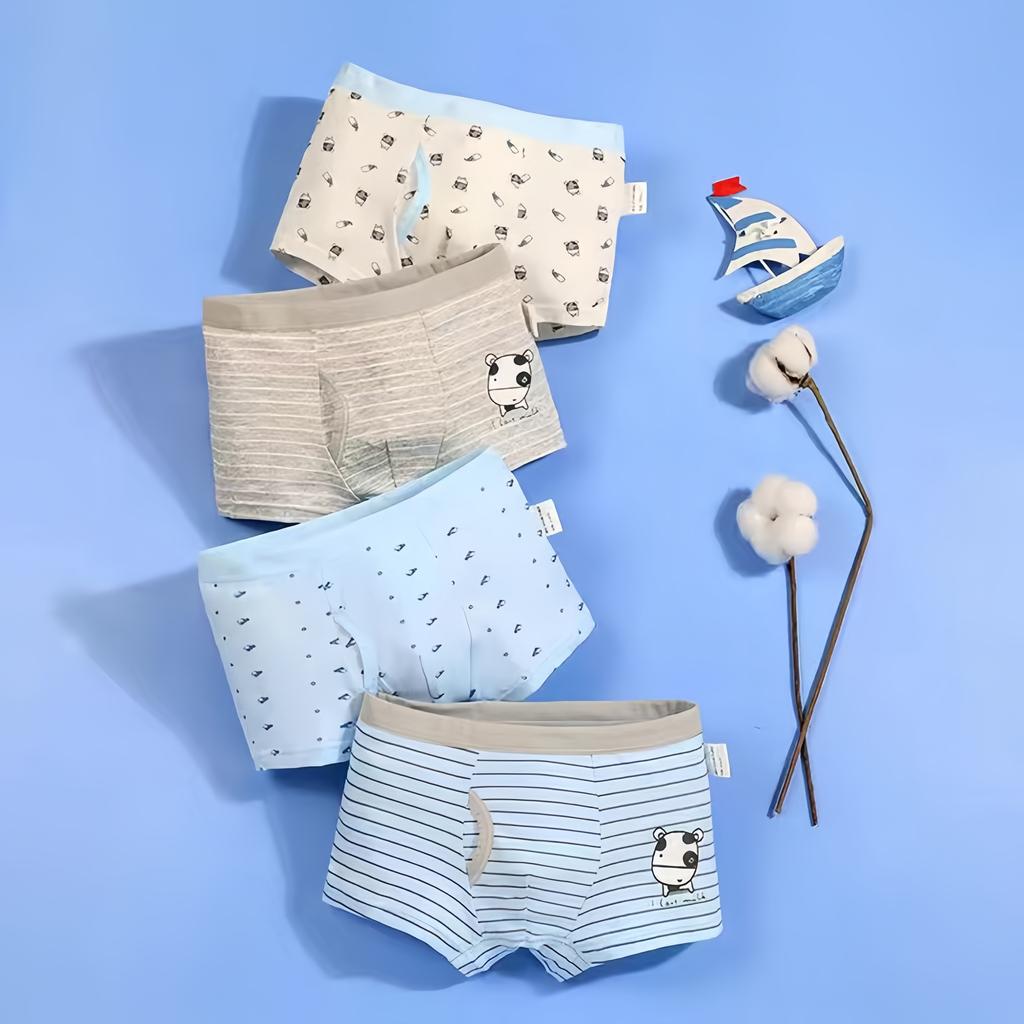 Boys Cotton Cartoon Underwear No Show Seamless Comfort Shorts Kids Boxer Briefs Breathable Soft Lightweight Kids Shorts