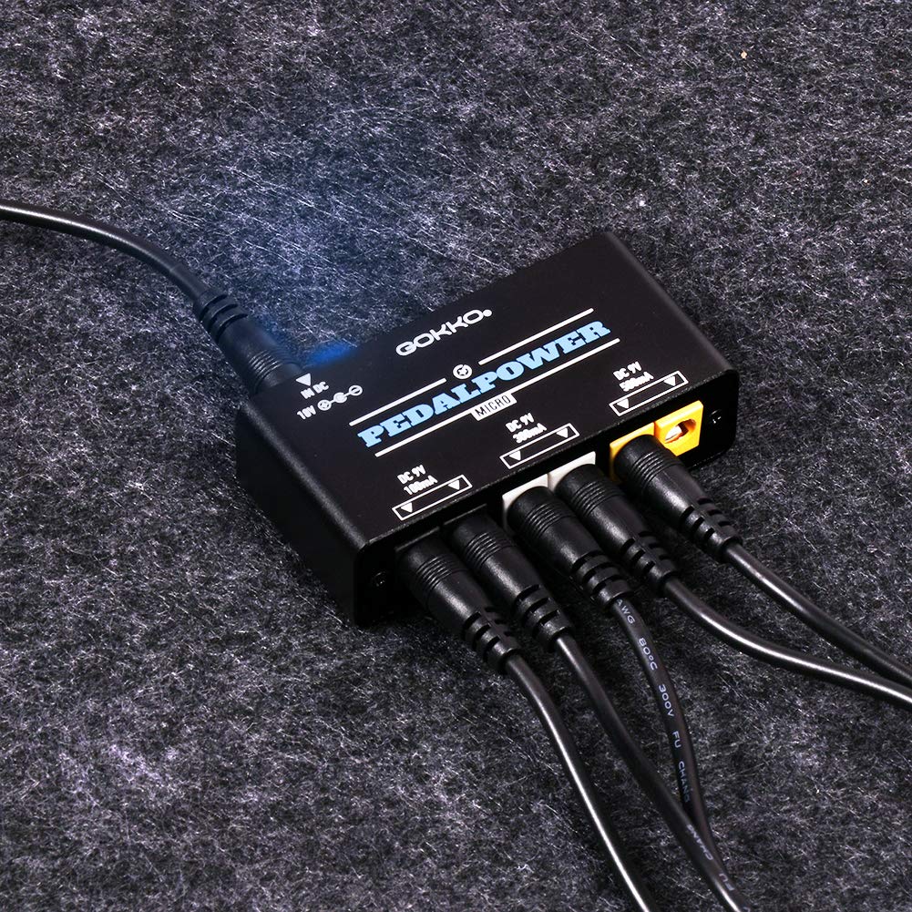 GOKKO AUDIO Блок питания для эффектора Педаль для электрогитары Гитарный эффектор Блок питания с низким уровнем шума 6 независимых выходов 9 В постоянного тока Блок питания PSE