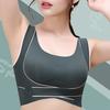 Спортивный бюстгальтер с боковой застежкой спереди для женщин, беспроводной, для коррекции осанки, с полной чашкой, пуш-ап