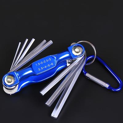 Складной шестигранный ключ, металлический метрический набор шестигранных ключей, набор шестигранных отверток, портативный набор ручного инструмента