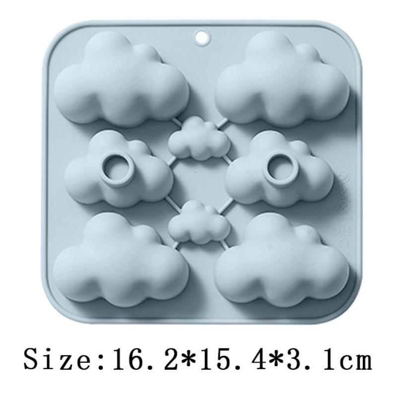 Форма для выпечки шоколада в виде облака разных размеров, силиконовая форма в виде геометрического кубика льда, конфет, печенья, желе, декора торта, мыла, свечей, подарков