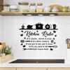 WZ9008 Kitchen Tableware English Slogan Restaurant Home Background Wall Decoration Wall Sticker