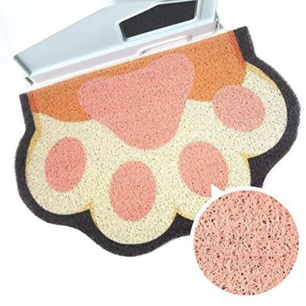 Odor Control Litter Trapping Mat Waterproof Litter Box Mat Cute Pet Door Mat  Home Floor