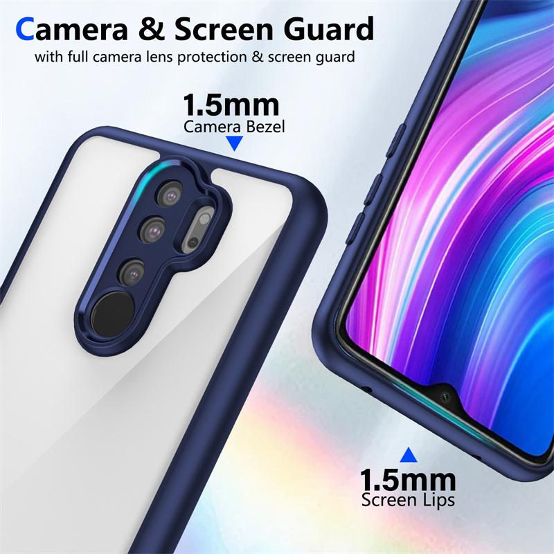 Для Xiaomi Redmi Note 8 Pro Чехол Гальванизированный Бампер Ударопрозрачная Задняя Крышка Твердый Матовый Чехол для Телефона для Xiaomi Redmi Note 8 Pro